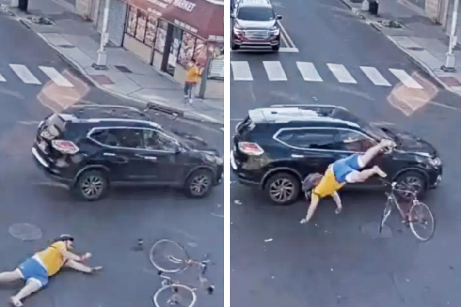 Jersey City residents demand councilwoman Amy DeGise resign after video of her striking a cyclist with her vehicle and driving away was released.