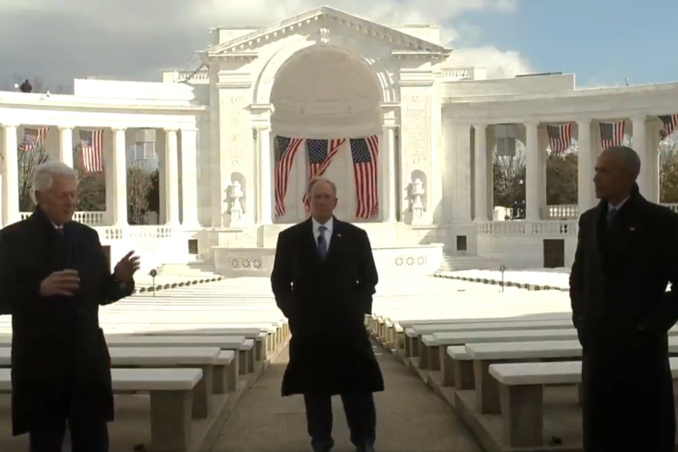In ihrer Video-Botschaft beschworen die früheren Amtsinhaber die gemeinsamen Werte der Vereinigten Staaten von Amerika.