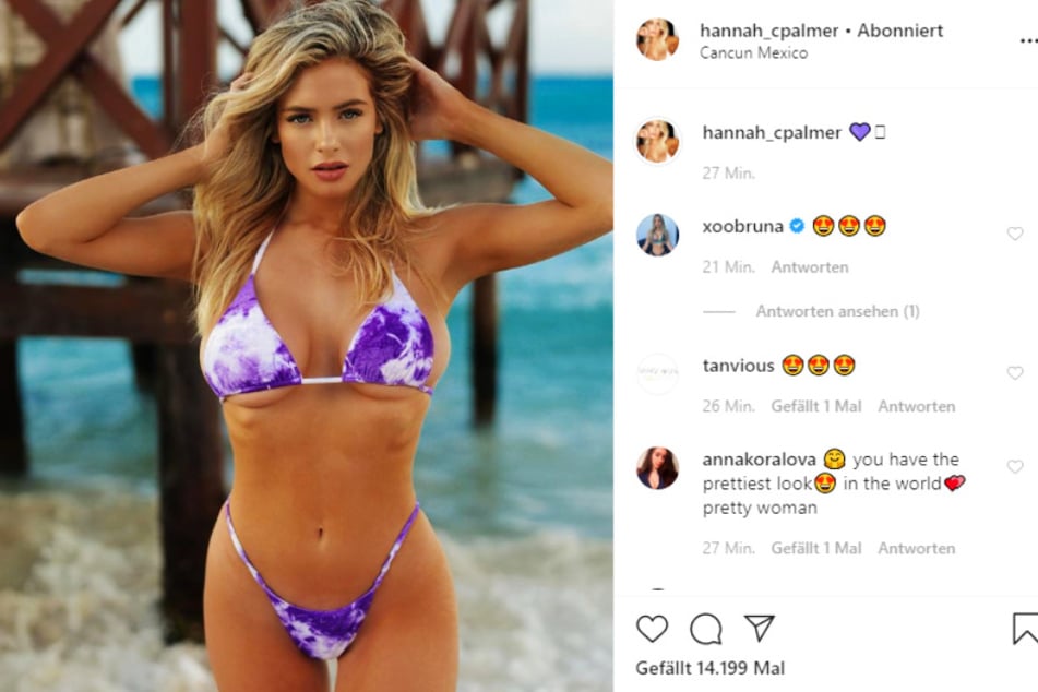 Hannah Palmer präsentiert sich bei Instagram regelmäßig freizügig im Bikini. 