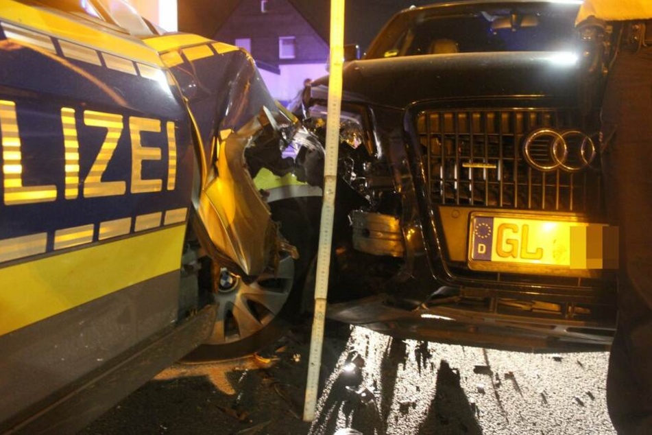 Der Fahrer schrottete bei der Aktion seinen Wagen.