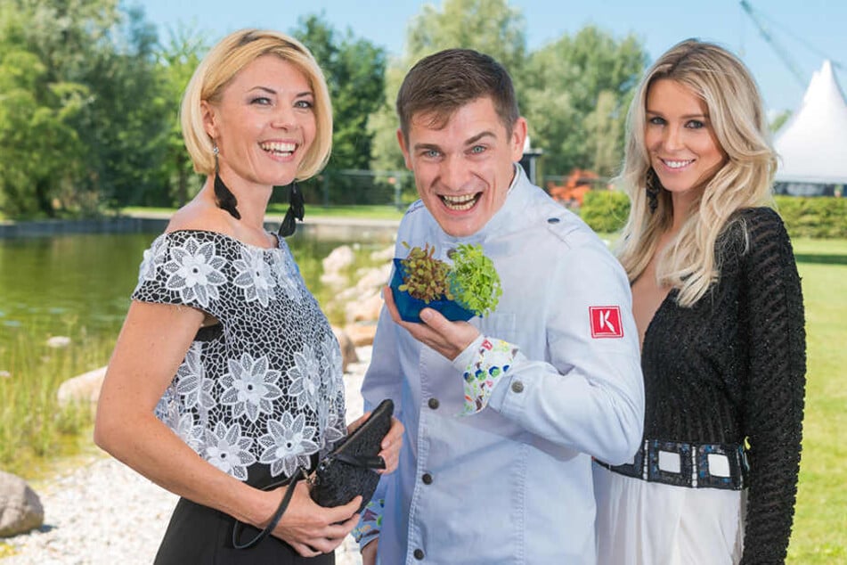 Moderatorin Sylvie Piela, Gewürzexperte Marcel Thiele (37, Spice-Hunter) und Katja Kühne..