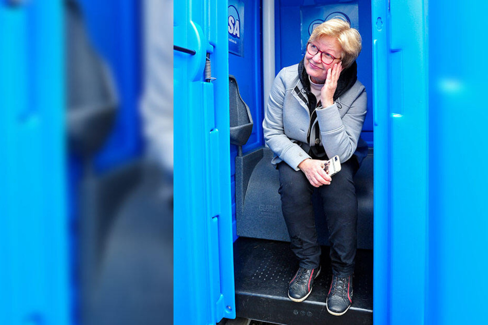 Steffi Kühn (58) aus Köthensdorf hat sich bei der R.SA-Challenge beworben und wurde ausgewählt. Sie würde das Klo gern für ihre Dackeltreffen nutzen.