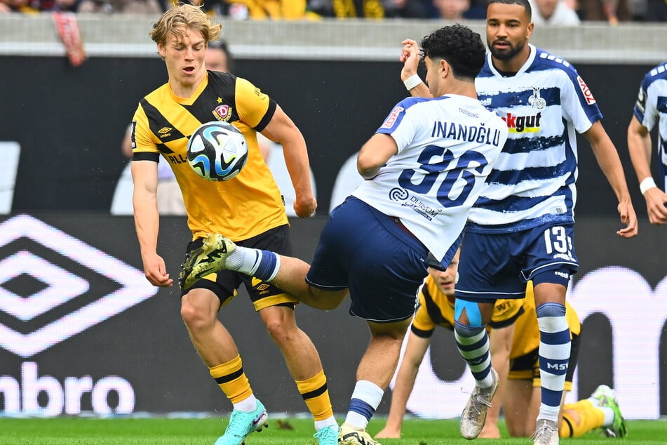 Mit dem MSV Duisburg lief Kaan Inanoglu (20, M.) bereits gegen Dynamo auf. Jetzt könnte er der Mitspieler von Jonas Oehmichen (22, l.) werden.
