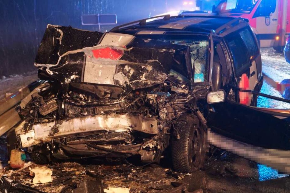 Der Volvo war nach dem Unfall nur noch Schrott.