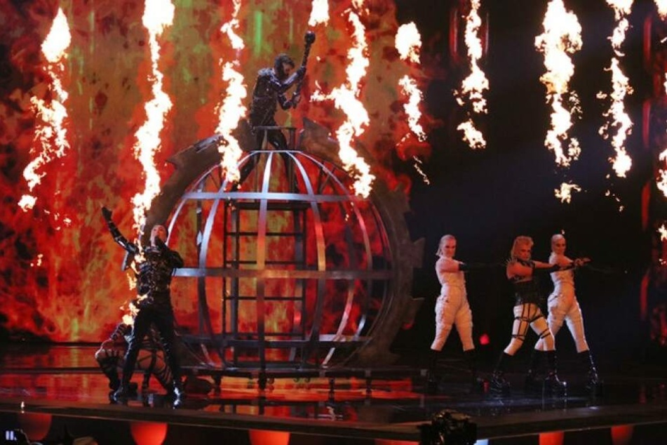 Legten beim 1. Halbfinale die ausgefallendste Show hin: Hatari aus Island.