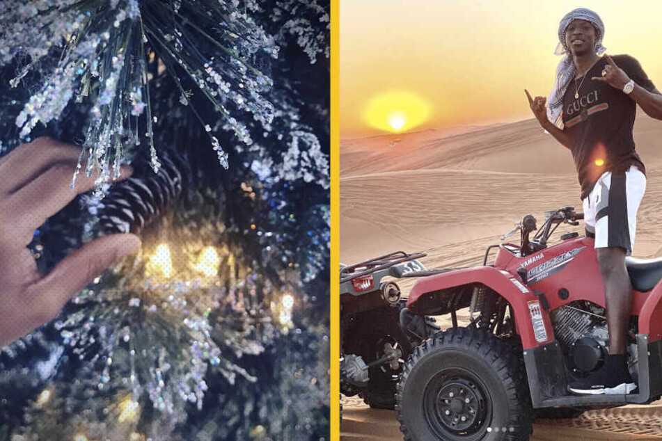 Christopher Nkunku zeigt uns seinen Weihnachtsbaum, während Amadou Haidara in der Wüste Dubais posiert.