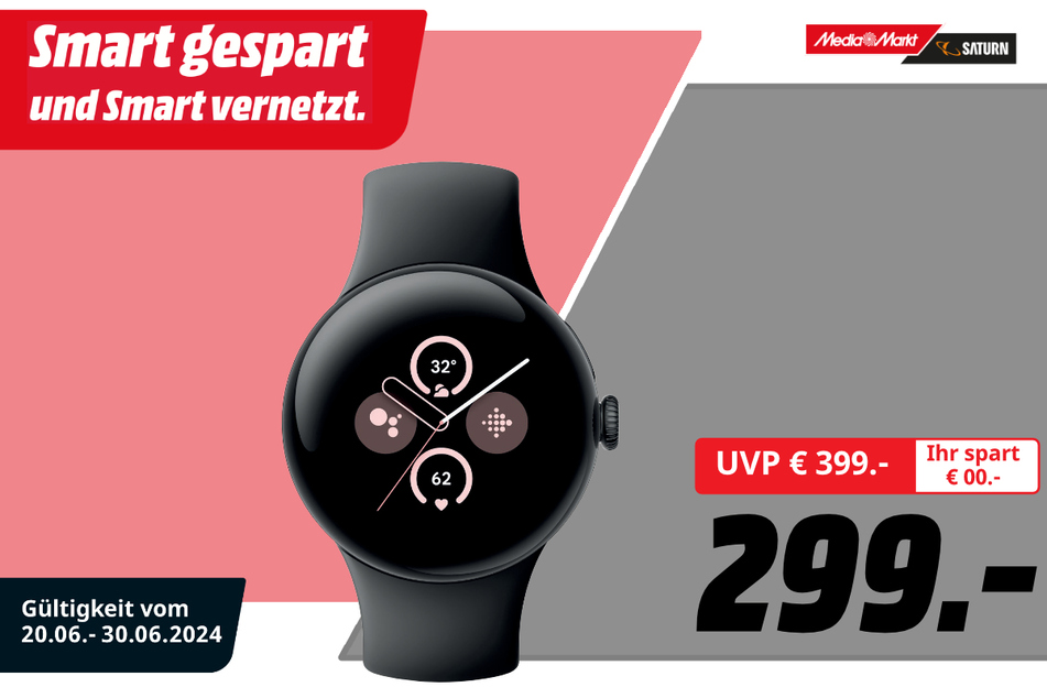 Google Pixel Watch 2 für 299 Euro.