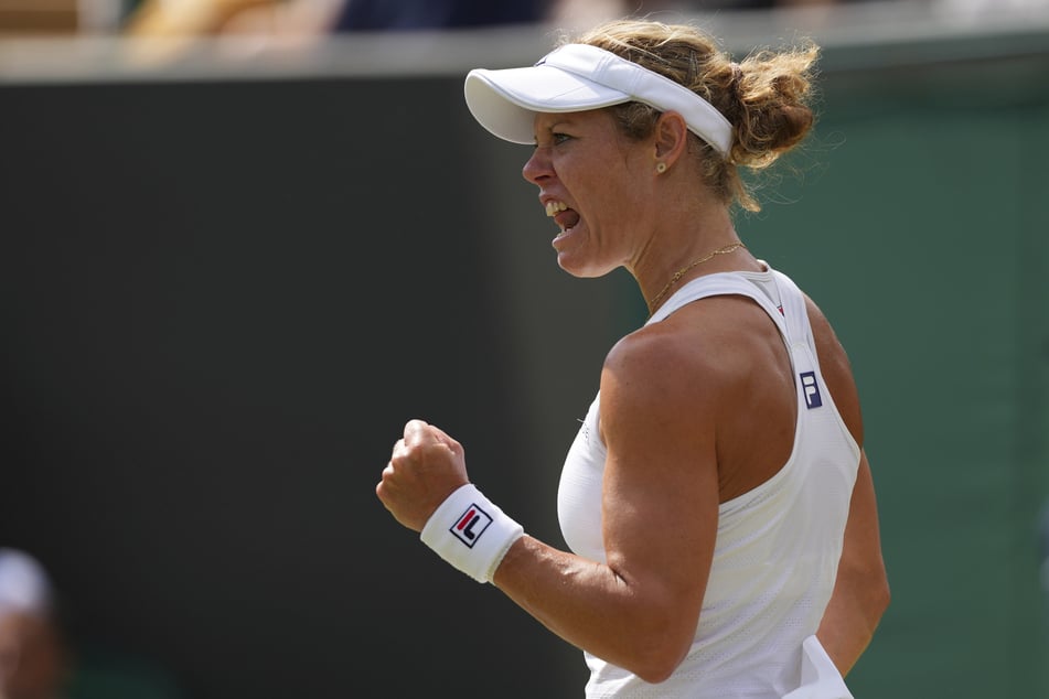 Laura Siegemund (37) hatte am Ende allen Grund zur Freude. Sie steht im Viertelfinale.