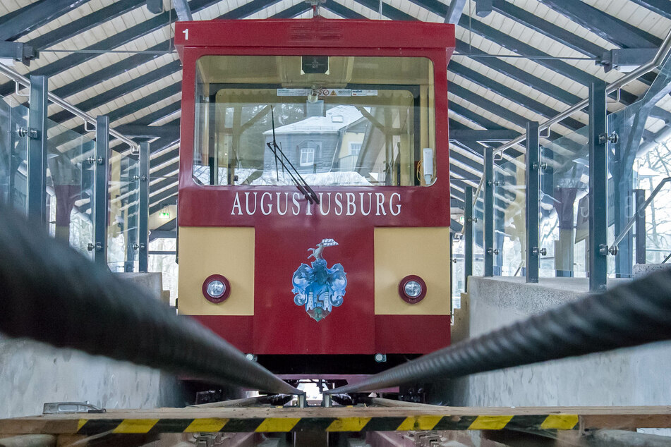 Die Drahtsteilbahn Augustusburg muss vorübergehend den Betrieb einstellen.