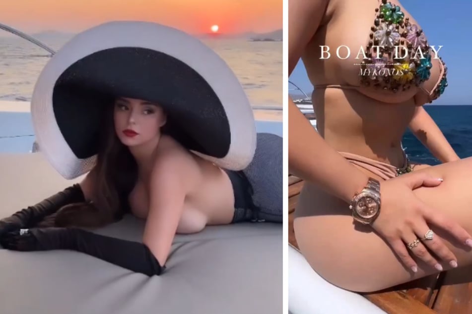 Auf Instagram präsentierte Demi Rose (27) ihre Mega-Oberweite im juwelenbesetzten Luxus-Bikini.