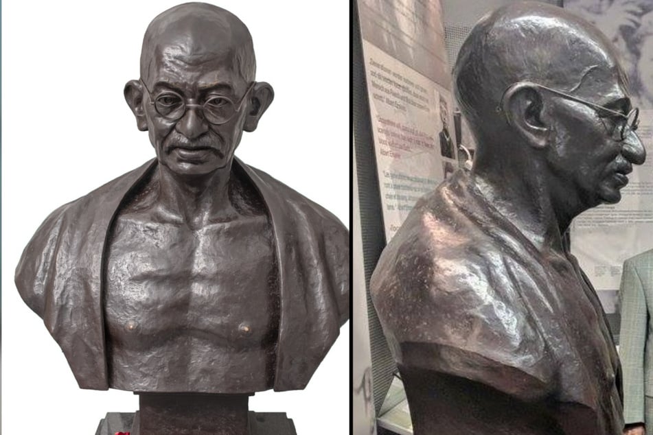 Polizei sucht Bronze-Dieb: Wer hat Gandhi die Brille geklaut?