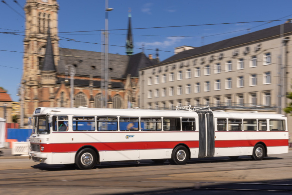 Das Straßenbahnmuseum Chemnitz lädt zum Bus-Museumstag.