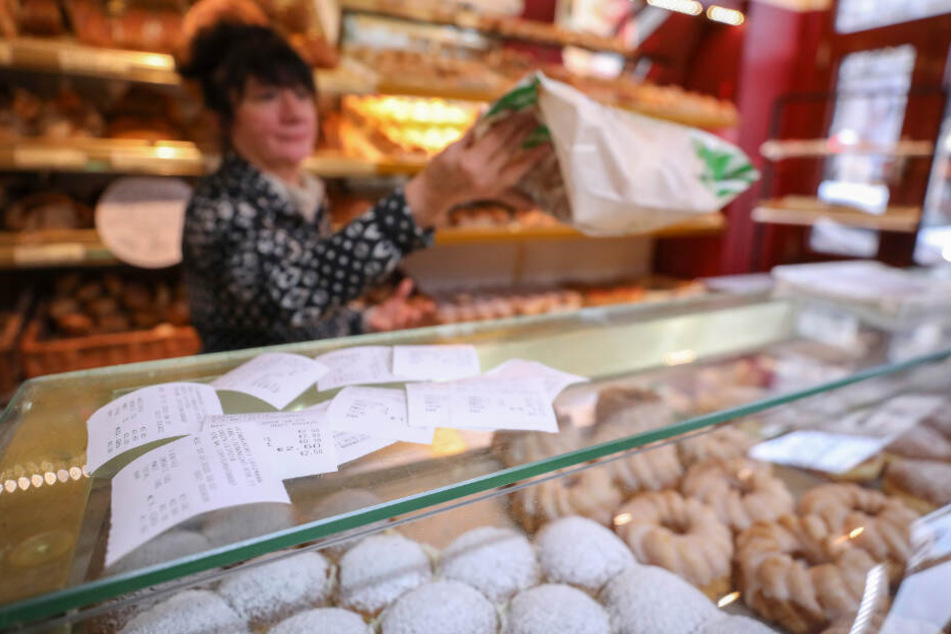 In vielen Bäckereien bleiben die Bons einfach liegen.