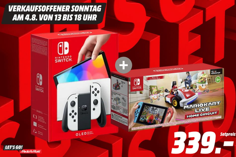 Nintendo OLED-Switch PLUS Mario Kart Live Home Circuit für 339 Euro.