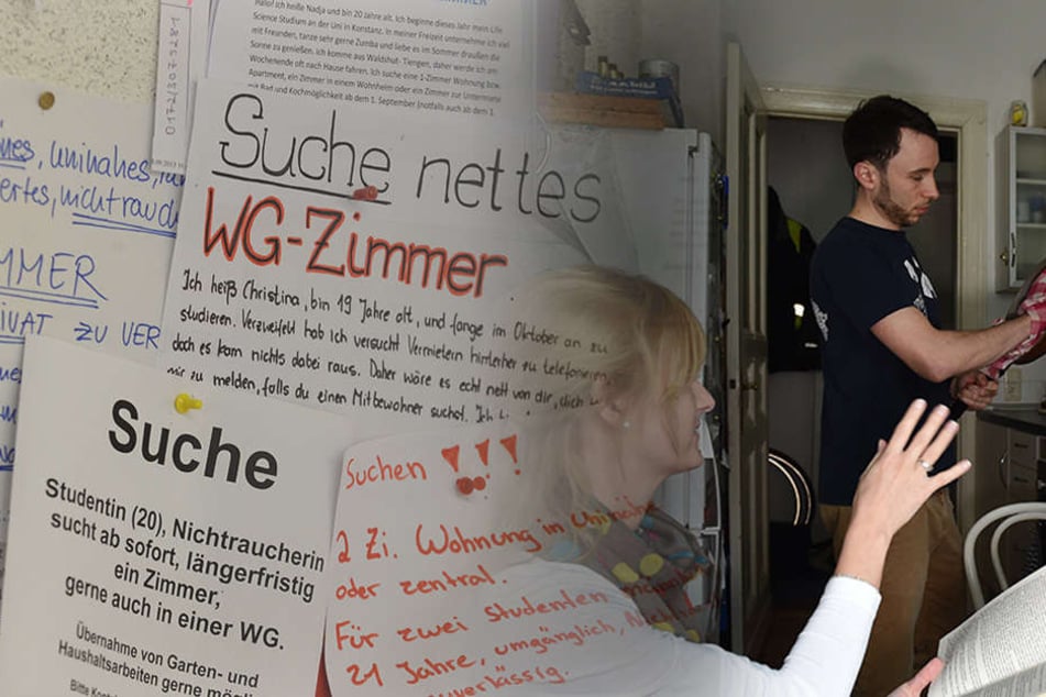 Die lästige Suche nach einem WG-Zimmer gestaltet sich nicht nur in Berlin schwierig. (Bildmontage)