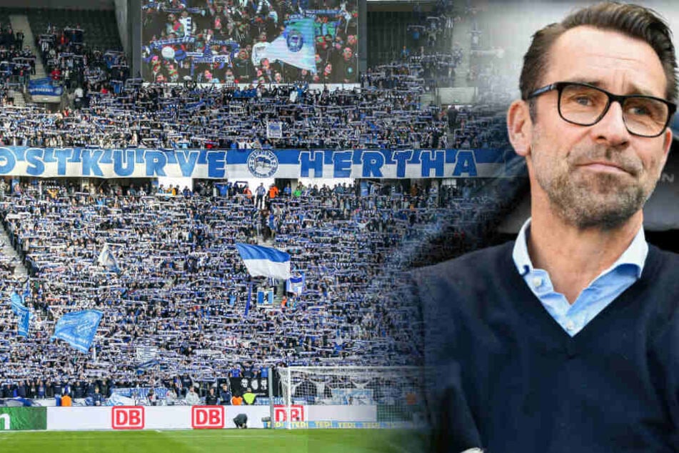Hertha-Manager Michael Preetz glaubt an eine Heimspielatmosphäre gegen Dynamo Dresden.