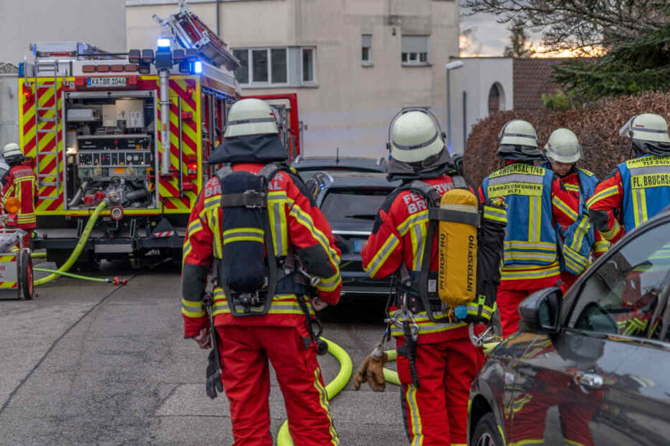 Einsatzkräfte vor Ort.