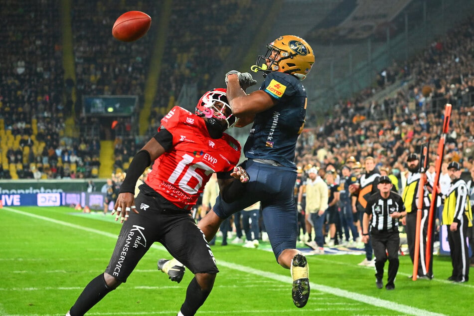 Verlorenes Finale als Ansporn: Vor knapp einem Jahr unterlagen die Dresden Monarchs mit Tyler Hudson (r.) gegen Potsdam.
