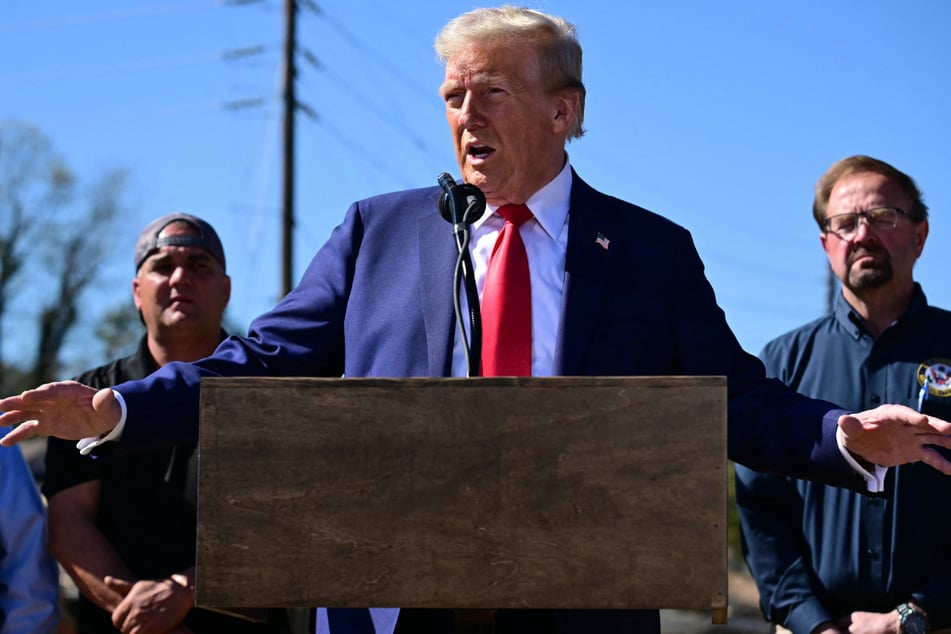 Donald Trump was in North Carolina on Monday slamming the federal response to a devastating hurricane.