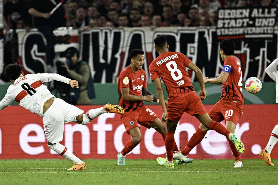 Der VfB gab trotz Unterzahl nicht auf: Enzo Millot erzielte in der 83. Minute den 3:2-Anschlusstreffer.