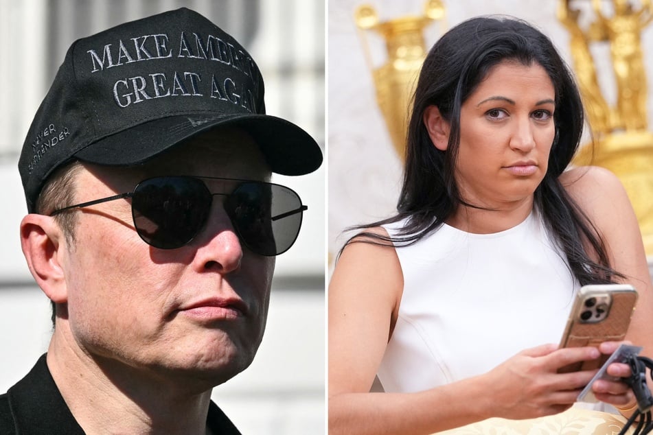 In a recent interview, Katie Miller (r.) revealed whether she is still employed by Elon Musk (l.) after he abruptly unfollowed her on social media.
