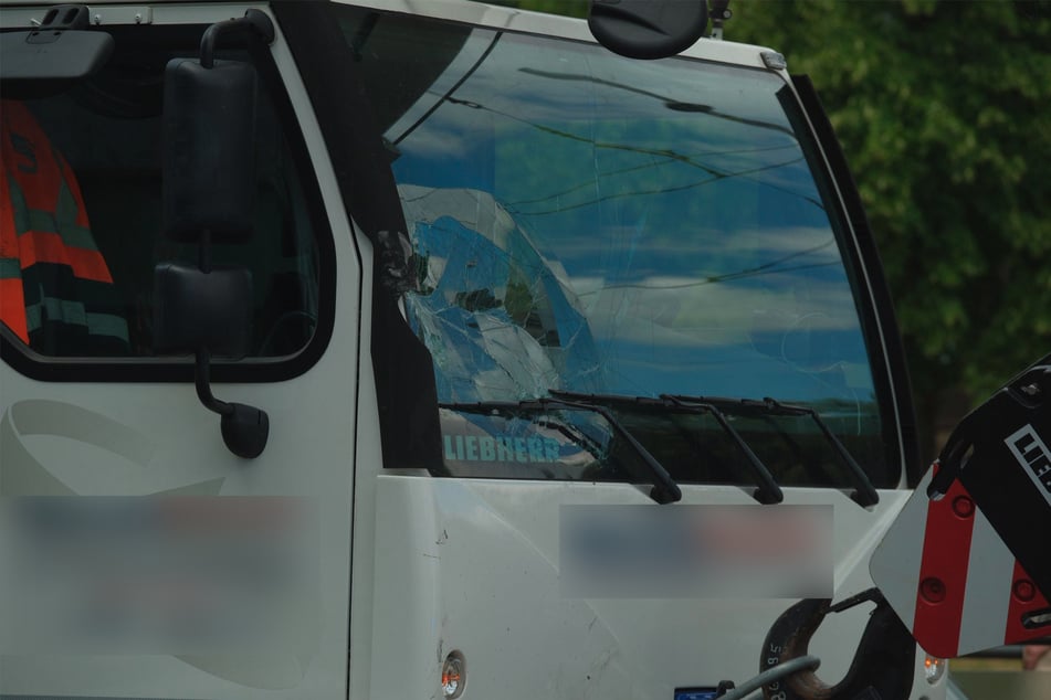 Auch am Kran entstanden Schäden.