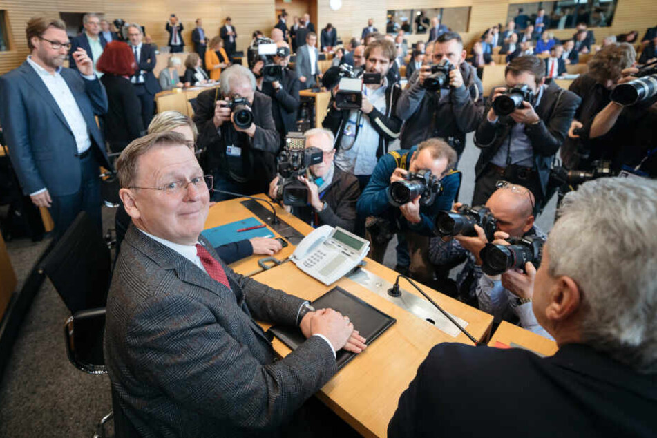 Das mediale Interesse an der Wahl in Erfurt ist groß.