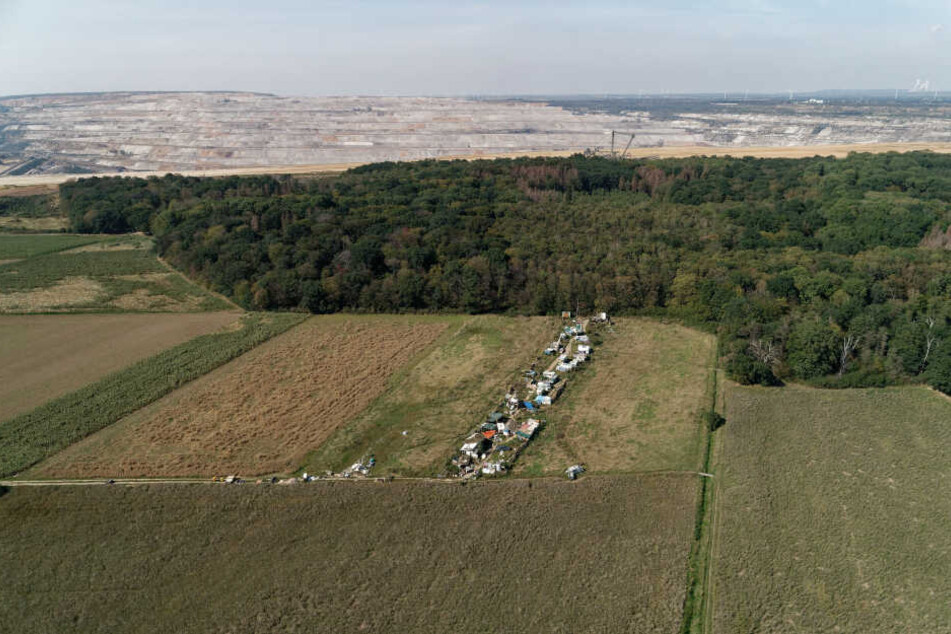 Der Hambacher Forst liegt an der Abbruchkante zum Braunkohle-Tagebau Hambach.