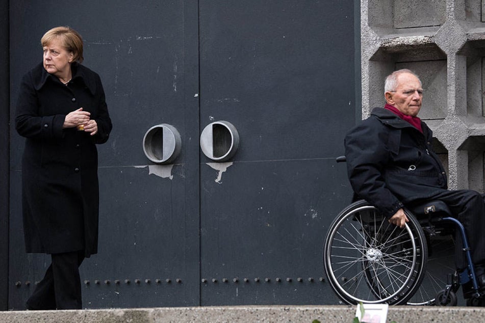 Angela Merkel und Wolfgang Schäuble am Breitscheidplatz.