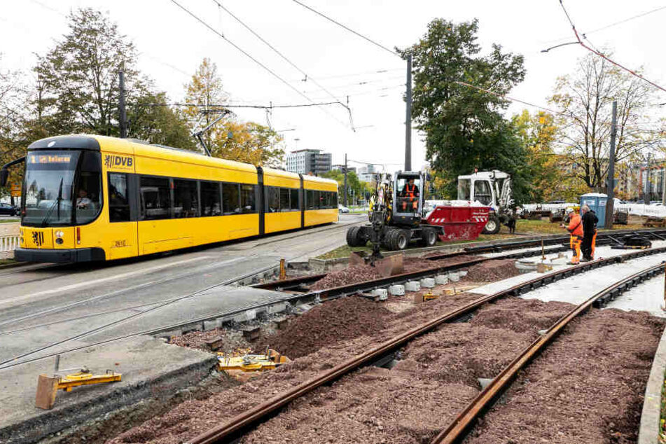Dresden: Mega Baustelle rund um den Georgplatz, die Bahnen fahren wieder anders!