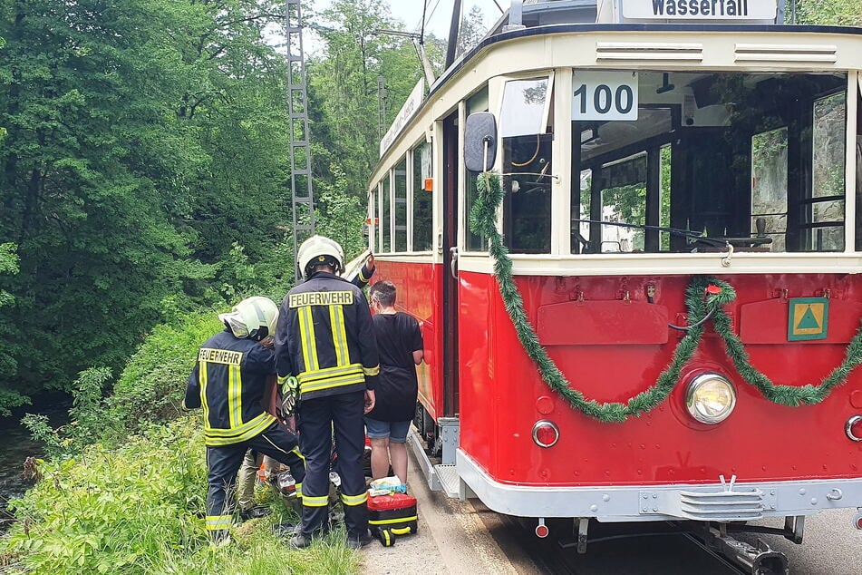 Die Freiwillige Feuerwehr Ottendorf hat bis zur Ankunft des Rettungsdienstes die Versorgung des Mannes übernommen.