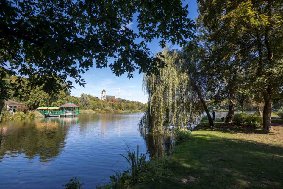 Trügerische Idylle: Am Schlossteich traten die mutmaßlichen Chemnitzer Rechtsterroristen als Bürgerwehr auf.
