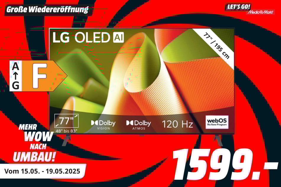77-Zoll LG-Fernseher für 1.599 Euro.