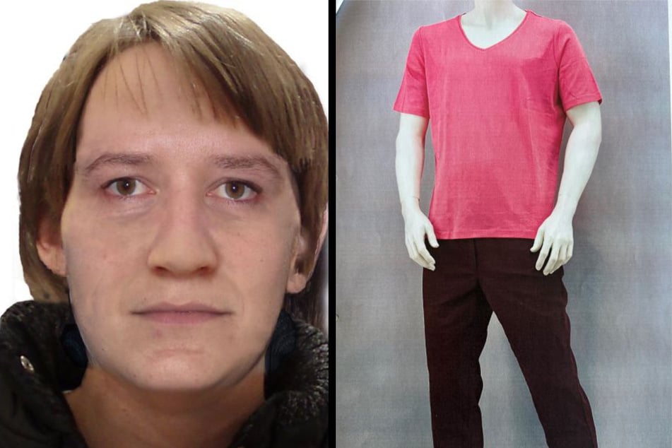 Die unbekannte Tote (hier eine Gesichtsrekonstruktion) trug ein hellrotes Shirt und eine bordeauxfarbene Hose.