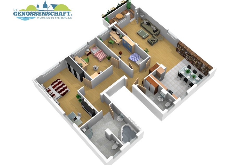 Albert-Einstein-Straße 5: 4-Raum-Etagenwohnung (107 qm)