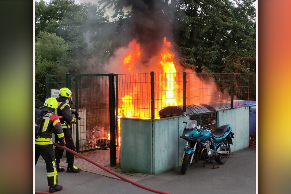 Die Feuerwehr musste in Wernigerode einen Müllcontainer-Brand löschen.