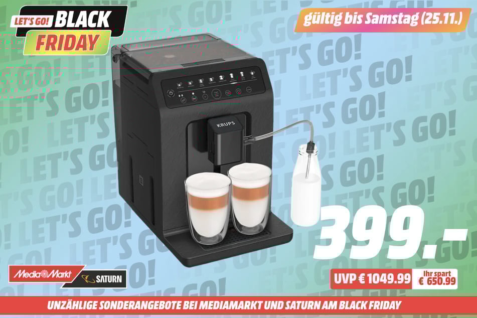 Krups-Kaffeevollautomat Evidence für 399 statt 1.049,99 Euro.