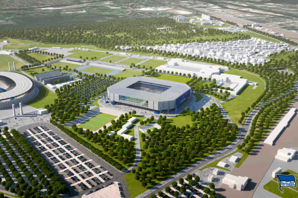 Im Schatten des Olympiastadions: Herthas neue Fußball-Arena wird mit hoher Wahrscheinlichkeit nicht im Olympia-Park gebaut werden.