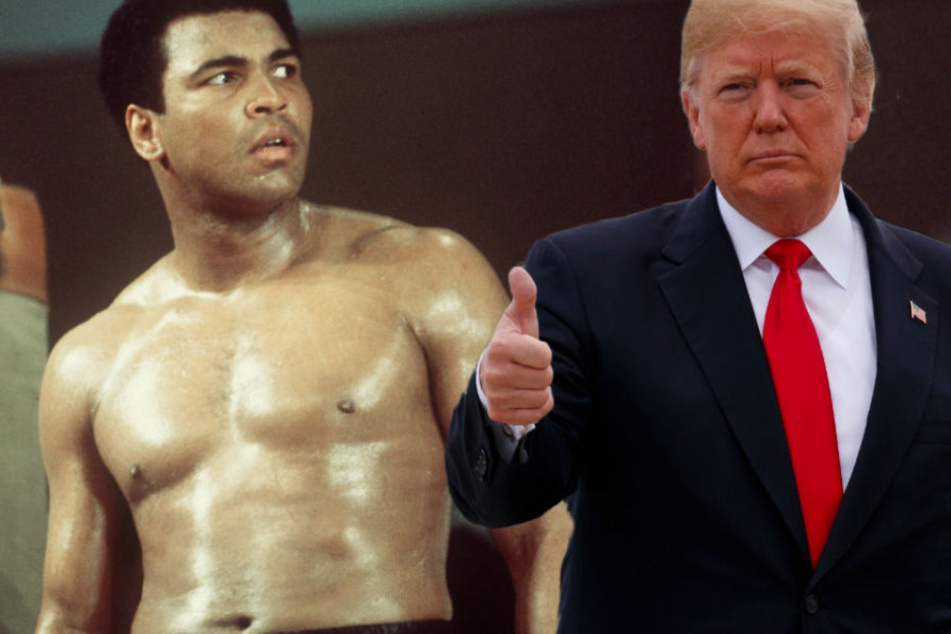 Donald Trump (r.) will nach eigener Aussage eventuell Muhammad Ali begnadigen.
