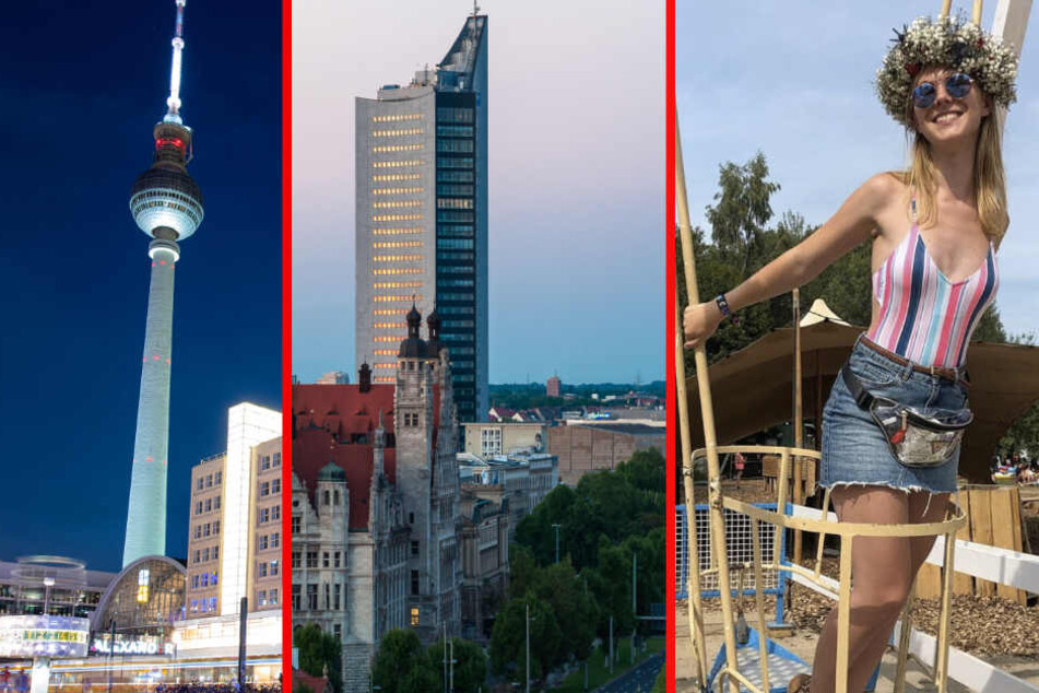 Berlin oder Leipzig? Da ist sich die Blondine noch nicht ganz so sicher.