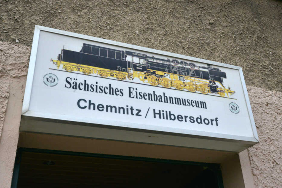 Der Eingang des Sächsischen Eisenbahnmuseums in Chemnitz-Hilbersdorf.