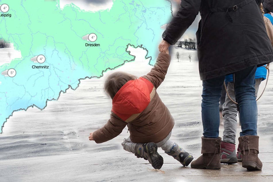 Der Deutsche Wetterdienst warnt vor glatten Straßen und Gehwegen wegen überfrierender Nässe in den Nächten. (Symbolbild)