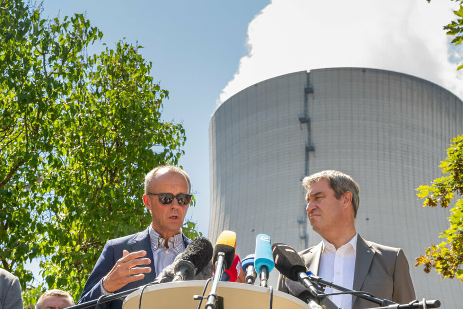 CSU-Chef Markus Söder (65, r.) und sein CDU-Kollege Friedrich Merz (68) plädieren für mehr Atomenergie in Deutschland.