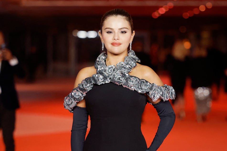 Selena Gomez stunned in a floor-length black gown at Sunday's Academy Museum Gala in Los Angeles.