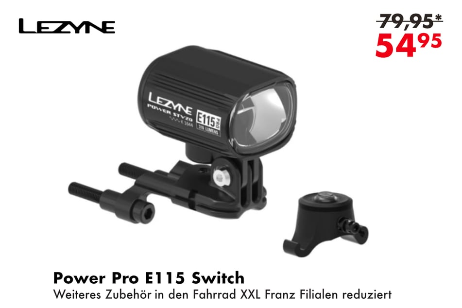 Lezyne Power Pro E115 Switch Fahrradlampe