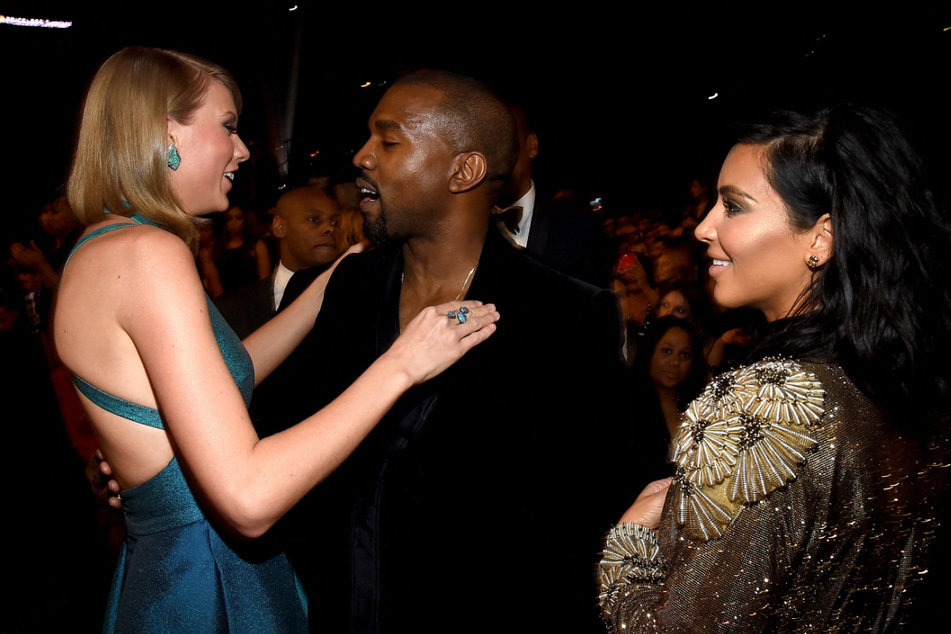 Taylor Swift's (l.) feud with Kanye West and Kim Kardashian (r.) kicked up in 2016.