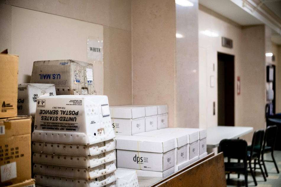 In and around the County Elections Office of Pittsburgh, PA where absentee/mail-in ballots could be returned or replaced in the 2020 elections.