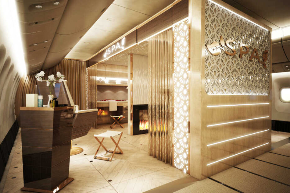 Bei den "Dubai Aviation Engineering Projects" wird zurzeit an einem Spa-Bereich im Flugzeug gearbeitet.