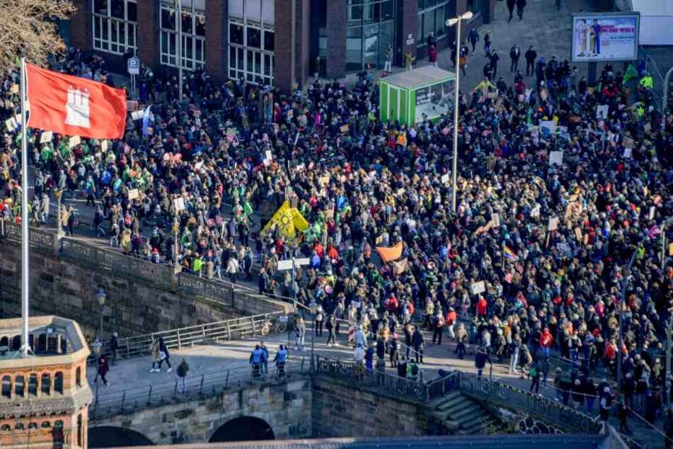 30.000 Teilnehmer! Mega-Klima-Demo legt Black Friday in Hamburg lahm