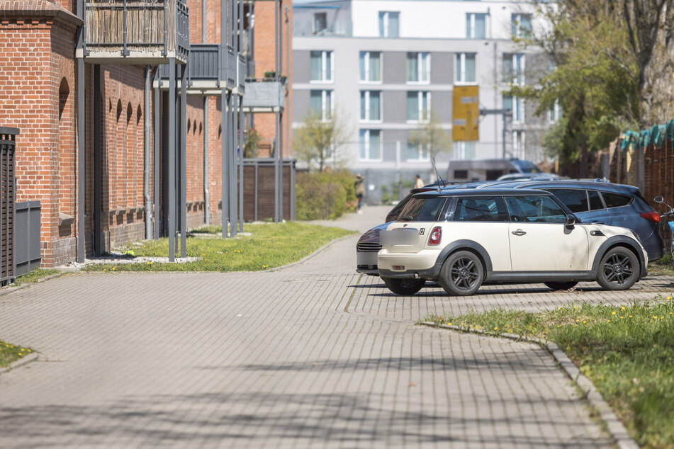 Um diese Parkplätze geht es: Mit dem Stück Rasen erwirbt der Ersteigerer die Nutzungsrechte für 30 Auto-Stellplätze.